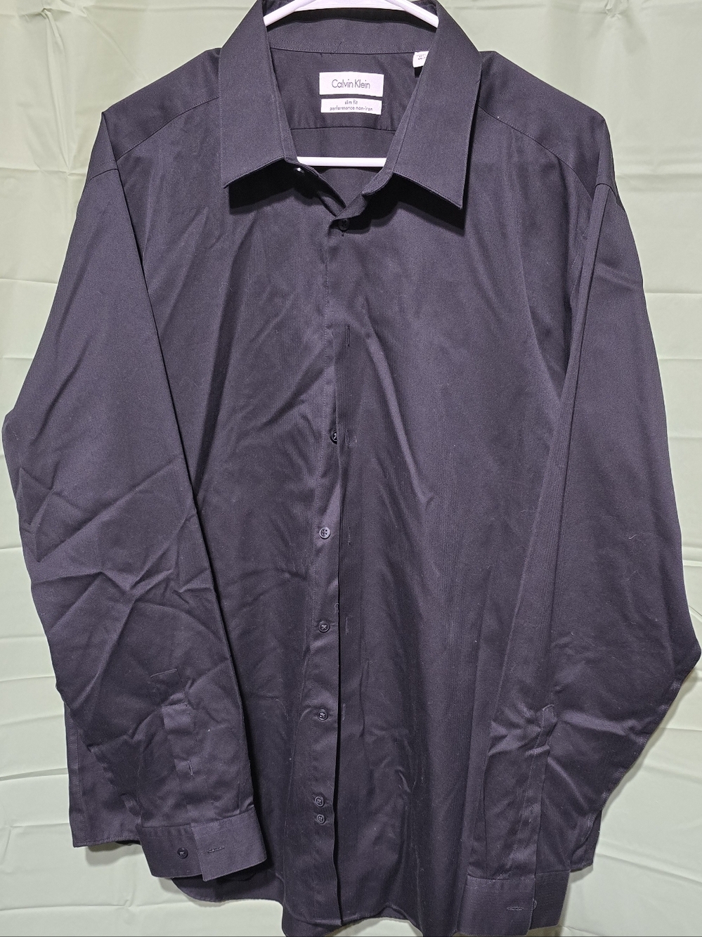 Calvin Klein Men's Black Dress Shirt - Button Front